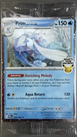 Primarina 020/084 EN Promo Holo Pokemon TCG Card 150 HP 2018 Forbidden Light - Image 1