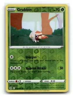 Grubbin 018/264 Common Fusion Strike Pokemon Reverse Holo MP - Image 1