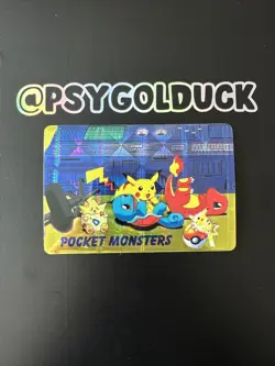 Pokemon Carddass Bandai Holo Togepi Squirtle Charmander Pikachu Sticker Card - Image 1