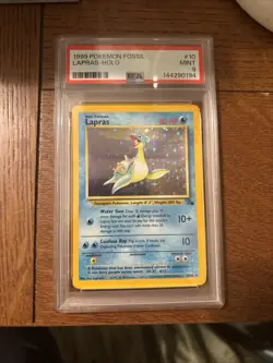 Lapras Holo Fossil 10/62 CGC 9/Mint Pokemon TGC - Image 1