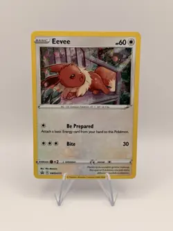 Pokemon TCG Eevee Sword & Shield SWSH175 Regular Holo Black Star Promo - Image 1