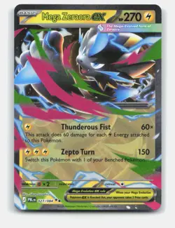 Mega Zeraora ex 027/084 Double Rare Pitch Black Pokemon Holo Near Mint - Image 1