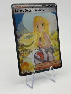Pokemon Lillie's Determination Full Art Holo Trainer Me01 184/132 Special Rare - Image 2