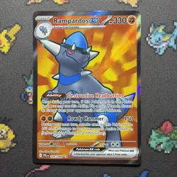 Pokemon TCG Rampardos ex 100/84 Full Art Ultra Rare ME Pitch Black NM - Image 1