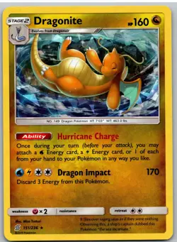 Dragonite Cracked Ice Holo 151/236 Rare Unified Minds Pokemon - Image 1
