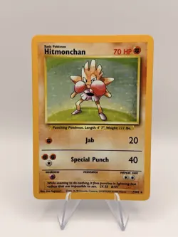 1999 Pokemon Base Set Hitmonchan 7/102 Holo Rare Vintage WOTC English - Image 1