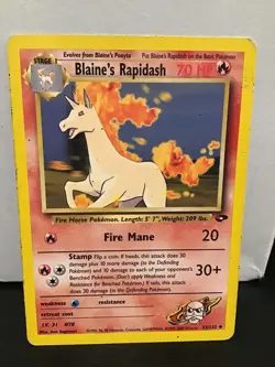 Blaine's Rapidash 33/132 Uncommon Pokemon Gym Challenge Unlimited - Image 1