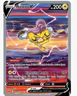 Pokemon TCG: Raikou V GG41/GG70 SWSH: Crown Zenith: Galarian Gallery GG41/GG70 - Image 1