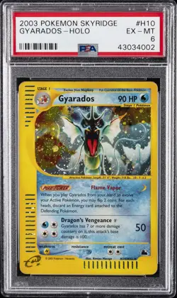 2003 POKEMON SKYRIDGE #H10 GYARADOS-HOLO PSA 6 - Image 1