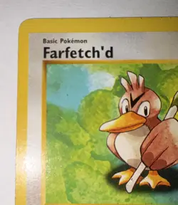 Pokemon Farfetch'd 27/102 Base Set 1st Edition Shadowless Uncommon MP - Image 4