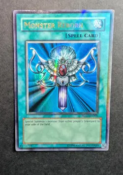 Yugioh Monster Reborn HL07-EN001 Holographic Rare Hobby League Moderately Played - Image 2