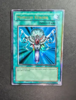 Yugioh Monster Reborn HL07-EN001 Holographic Rare Hobby League Moderately Played - Image 3