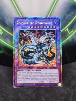 Yugioh Chimeratech Overdragon RA03-EN166 Platinum Secret Rare 1st Edition NM - Image 1
