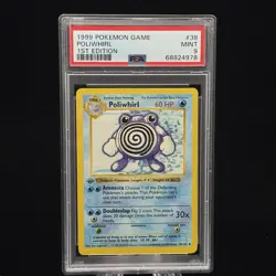 Poliwhirl #38 1st Edition Base Set 1999 Pokemon Game PSA 9 💦 - Image 1
