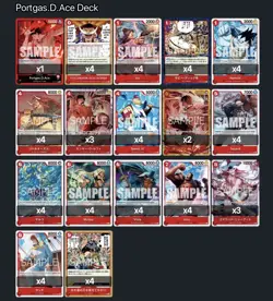 One Piece TCG OP16 Portgas.D.Ace Competitive Deck - SEC + SR Included - Image 3