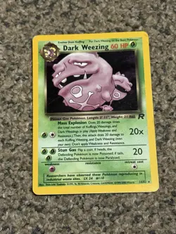 Dark Wheezing 14/82 Holo Rare Team Rocket Set Card Pokemon Card MP/HP - Image 1