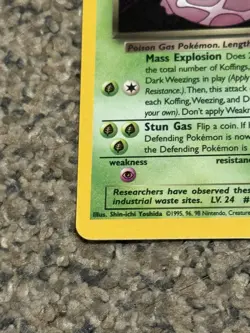 Dark Wheezing 14/82 Holo Rare Team Rocket Set Card Pokemon Card MP/HP - Image 5