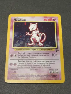 1999 Mewtwo Holo Pokemon TCG Card Base Set 2 WOTC 10/130 Vintage LP/NM - Image 1