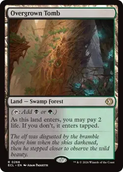 Magic The Gathering MTG OVERGROWN TOMB Lorwyn Eclipsed NM Near Mint - Image 1