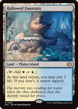 Magic The Gathering MTG HALLOWED FOUNTAIN Lorwyn Eclipsed NM Near Mint - Image 1