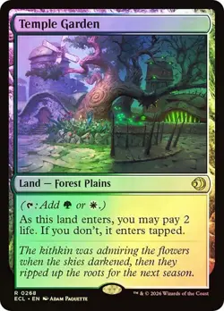 Magic The Gathering MTG TEMPLE GARDEN FOIL Lorwyn Eclipsed NM Near Mint - Image 1