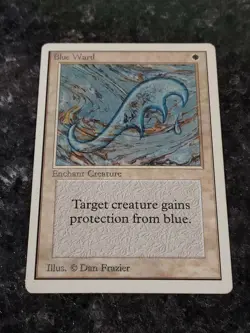 Blue Ward - Magic the Gathering MTG Unlimited Edition Single Nice! - Image 1