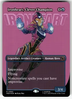 Ironheart, Clever Champion (FOIL + Borderless) 360 Marvel Super Heroes MTG NM - Image 1