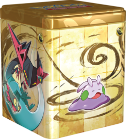 POKEMON TCG Q1 2024 STACKING TIN (1) WITH 3 PACKS & 2 STICKER SHEETS NEW SEALED - Image 4