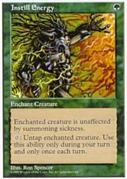 MTG Instill Energy, Fifth Edition, Heavily Played, English - Image 1