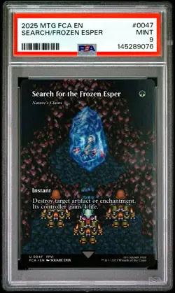 2025 MTG FINAL FANTASY THROUGH THE AGES #0047 SEARCH FOR THE FROZEN ESPER PSA 9 - Image 1
