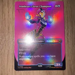 NM Borderless Foil Ironheart, Clever Champion, MTG, Super Heroes, Magic, 360 - Image 1