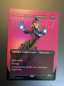 MTG Marvel Super Heroes 0360 Ironheart, Clever Champion Borderless Logo Foil - Image 1