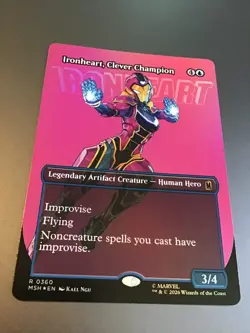 MTG Marvel Super Heroes 0360 Ironheart, Clever Champion Borderless Logo Foil - Image 2
