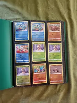 Pokemon 185 English Reverse Holo Pokemon TCG Trading Card Collection With Binder - Image 1