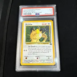 2000 Pokemon Promo Meowth Black Label GameBoy Promotion Holo Vintage PSA 3 - Image 3