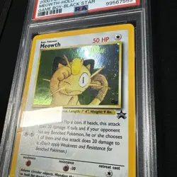 2000 Pokemon Promo Meowth Black Label GameBoy Promotion Holo Vintage PSA 3 - Image 4