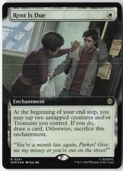 Rent Is Due (Extended Art) 247 Marvel's Spider-Man Magic: The Gathering Foil NM - Image 1