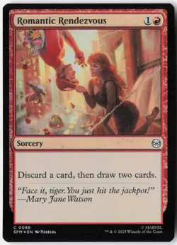 Romantic Rendezvous 86 Common Marvel's Spider-Man Magic: The Gathering Foil NM - Image 1