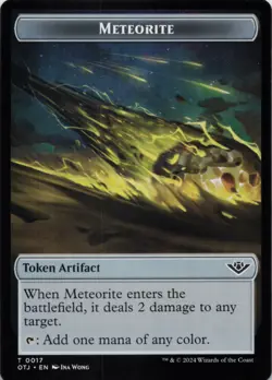 MTG Meteorite Token Normal NM Outlaws of Thunder Junction OTJ Magic 17 - Image 1