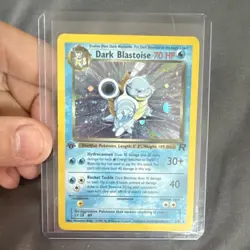 Pokemon TCG Dark Blastoise 3/82 Team Rocket Holo Rare 1st Edition English 2000 - Image 1