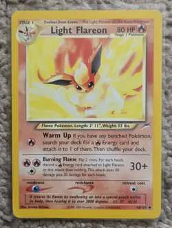 Light Flareon 46/105 Pokemon Neo Destiny Regular LP - Image 1