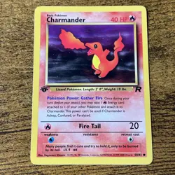 Charmander 1st Edition 50/82 Team Rocket Pokemon TCG Card Common - Image 1