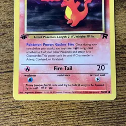 Charmander 1st Edition 50/82 Team Rocket Pokemon TCG Card Common - Image 3