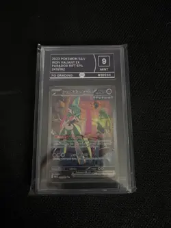 Pokemon Scarlet & Violet Iron Valiant EX 249/182 Paradox Rift Pokegrade 9 - Image 1