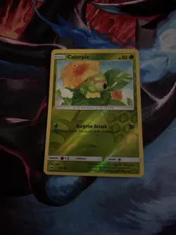 Pokemon Card Burning Shadows Caterpie 1/147 Reverse Holo Common - NM - Image 1