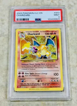 PSA 9 MINT Charizard Holo 003/034 CLC EN 2023 Classic Pokemon TCG & More! - Image 2