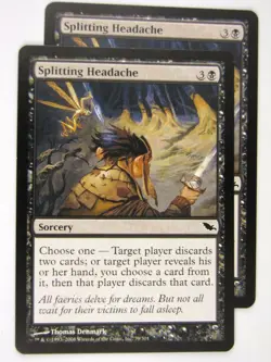 MTG Magic: the Gathering Cards: SPLITTING HEADACHE x2: SHM - Image 1