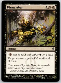 Dismember 57 Uncommon New Phyrexia Magic: The Gathering Lightly Played - Image 1