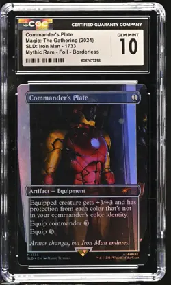 COMMANDER'S PLATE Secret Lair Foil Iron Man CGC 10 MTG [Nostalgium] - Image 1