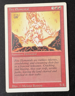 Fire Elemental Revised 1994 Rare Near Mint Vintage MTG Magic the Gathering - Image 1